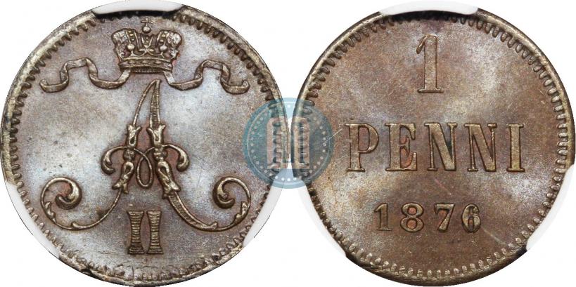 Picture 1 penni 1876 year  
