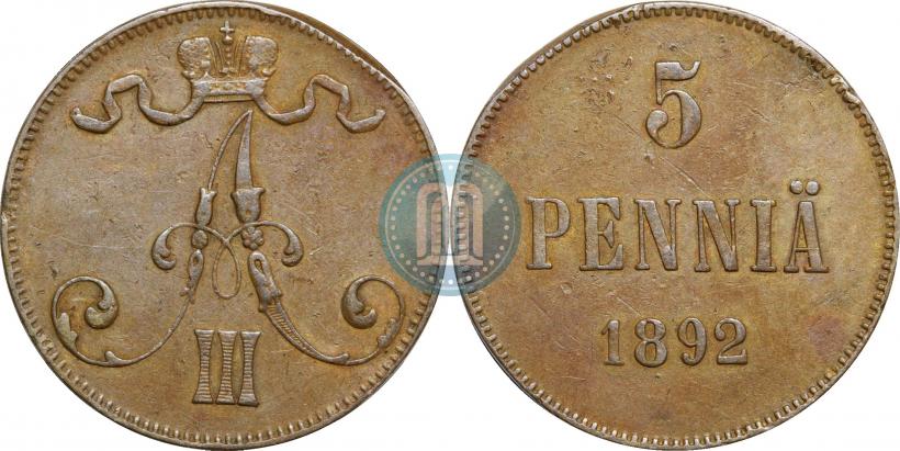 Фото 5 пенни 1892 года  