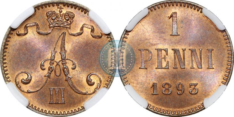 Фото 1 пенни 1893 года  