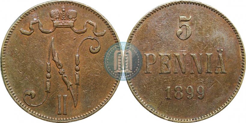 Фото 5 пенни 1899 года  