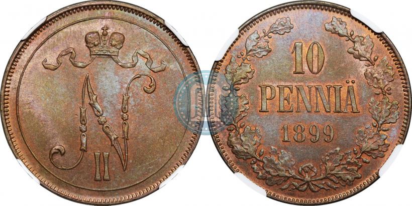 Фото 10 пенни 1899 года  