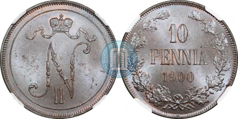 Фото 10 пенни 1900 года  