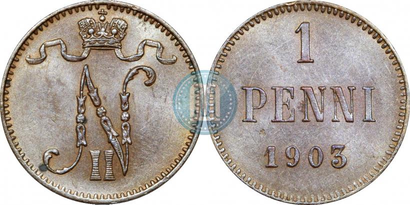 Фото 1 пенни 1903 года  
