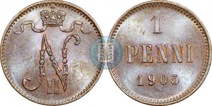 Фото 1 пенни 1905 года  
