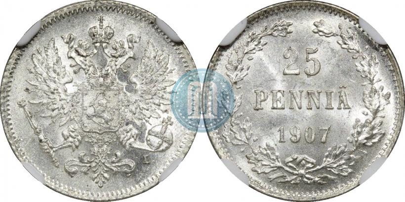 Фото 25 пенни 1907 года L 