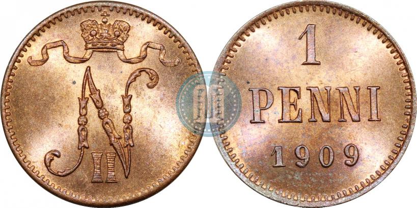 Фото 1 пенни 1909 года  