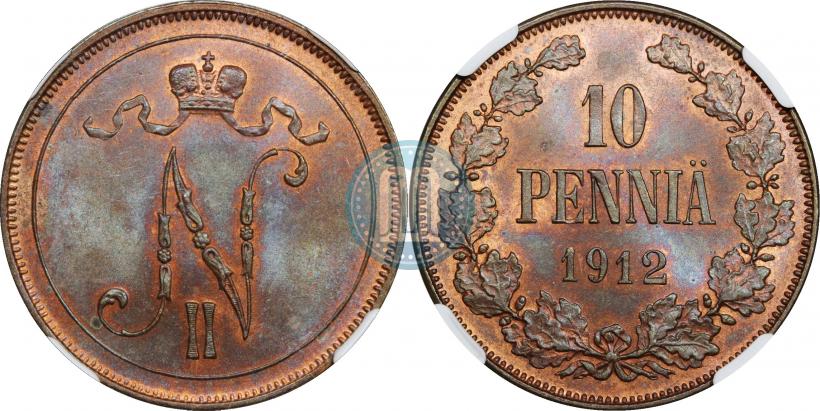 Фото 10 пенни 1912 года  
