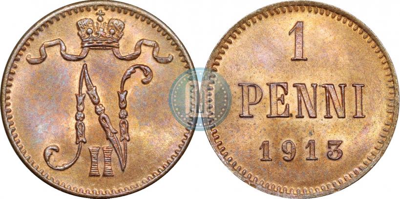 Фото 1 пенни 1913 года  