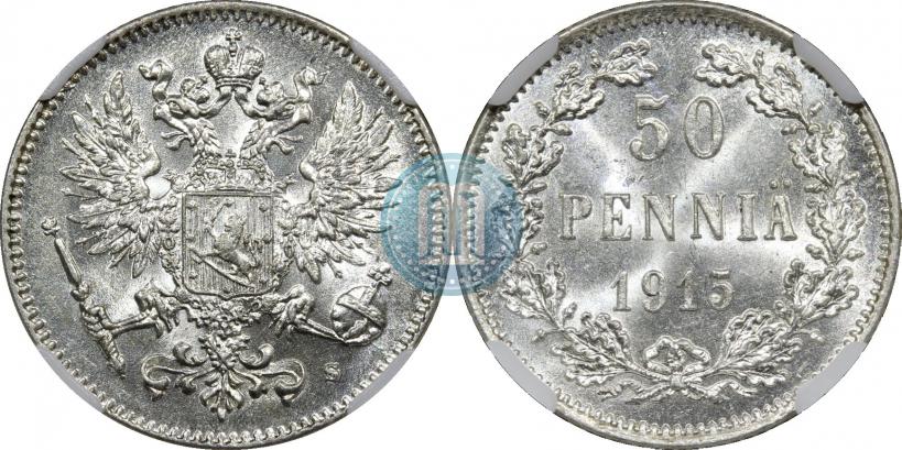 Фото 50 пенни 1915 года S 