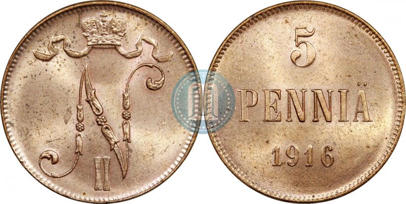 Фото 5 пенни 1916 года  