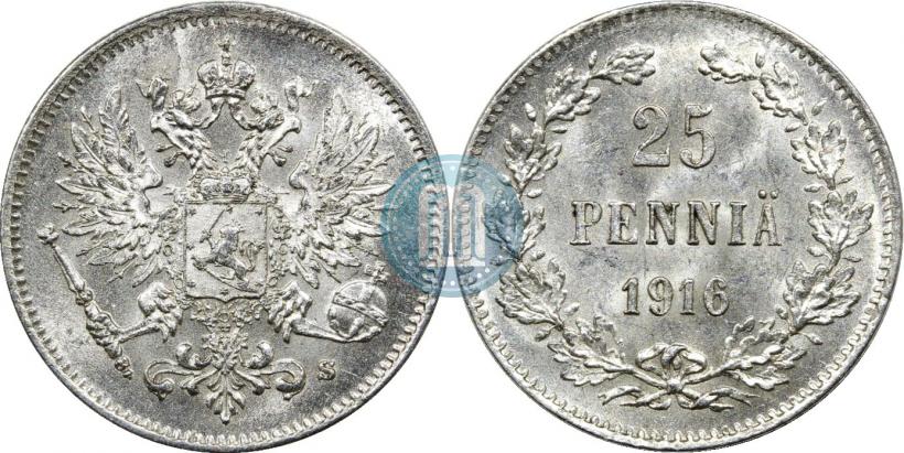 Фото 25 пенни 1916 года S 