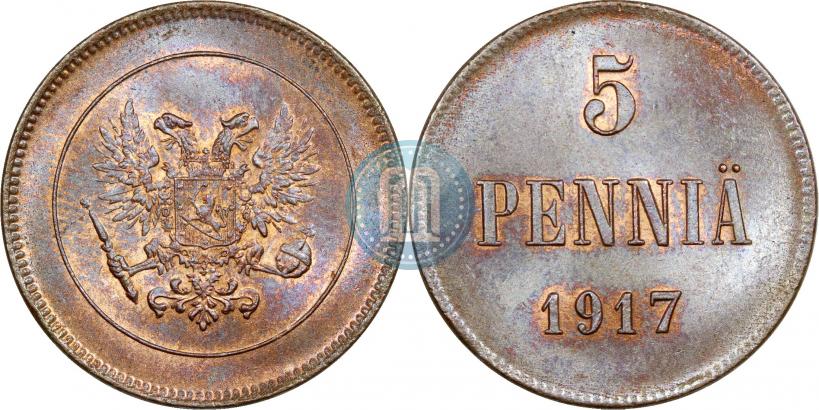 Фото 5 пенни 1917 года  