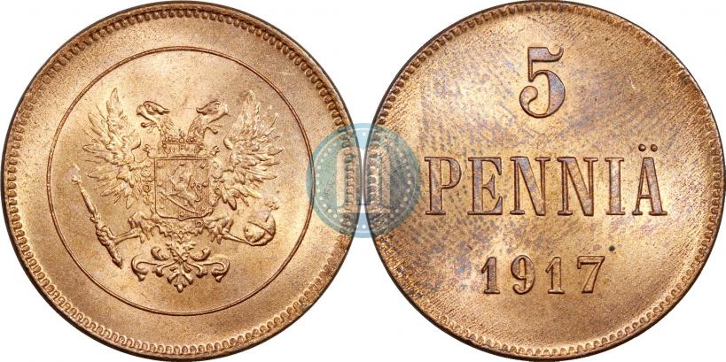 Фото 5 пенни 1917 года  