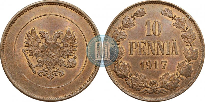 Picture 10 pennia 1917 year  