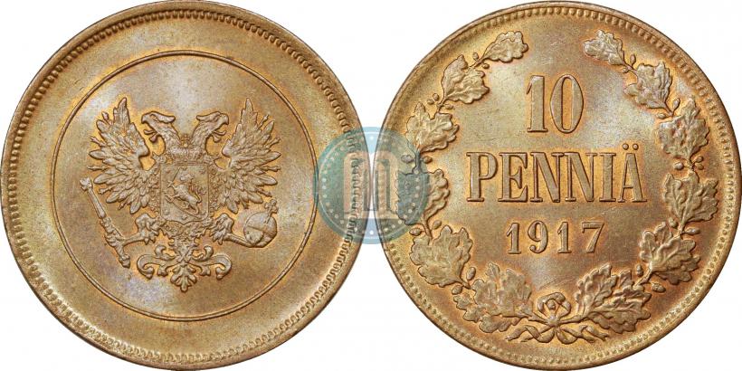 Picture 10 pennia 1917 year  