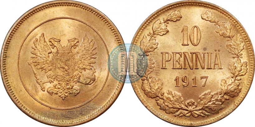 Picture 10 pennia 1917 year  