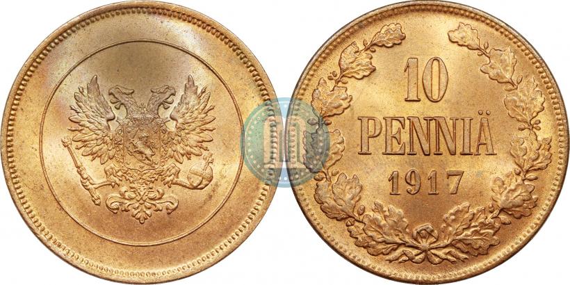 Picture 10 pennia 1917 year  
