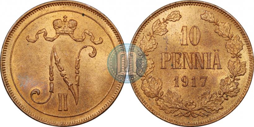 Фото 10 пенни 1917 года  