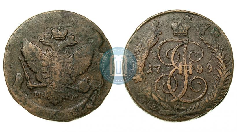 Фото 5 копеек 1789 года ММ 