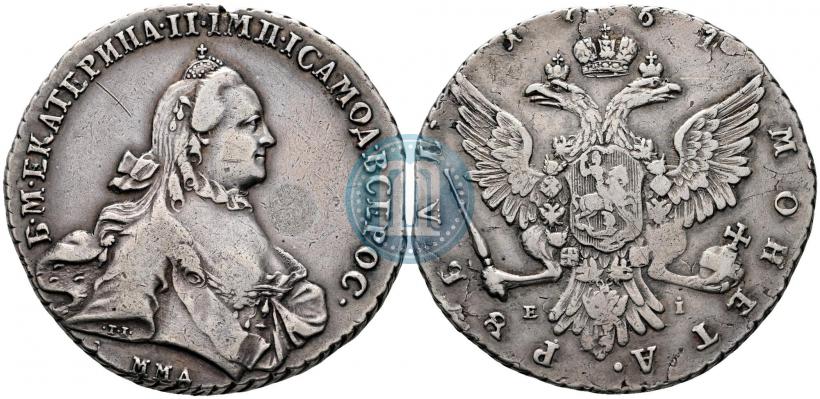 Фото 1 рубль 1764 года ММД-EI 