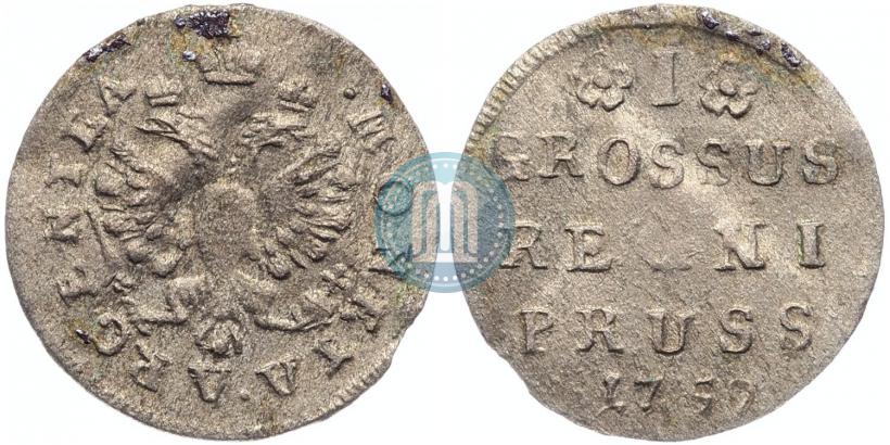 Фото 1 грош 1759 года  