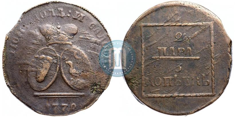 Фото 2 пара - 3 копейки 1772 года  