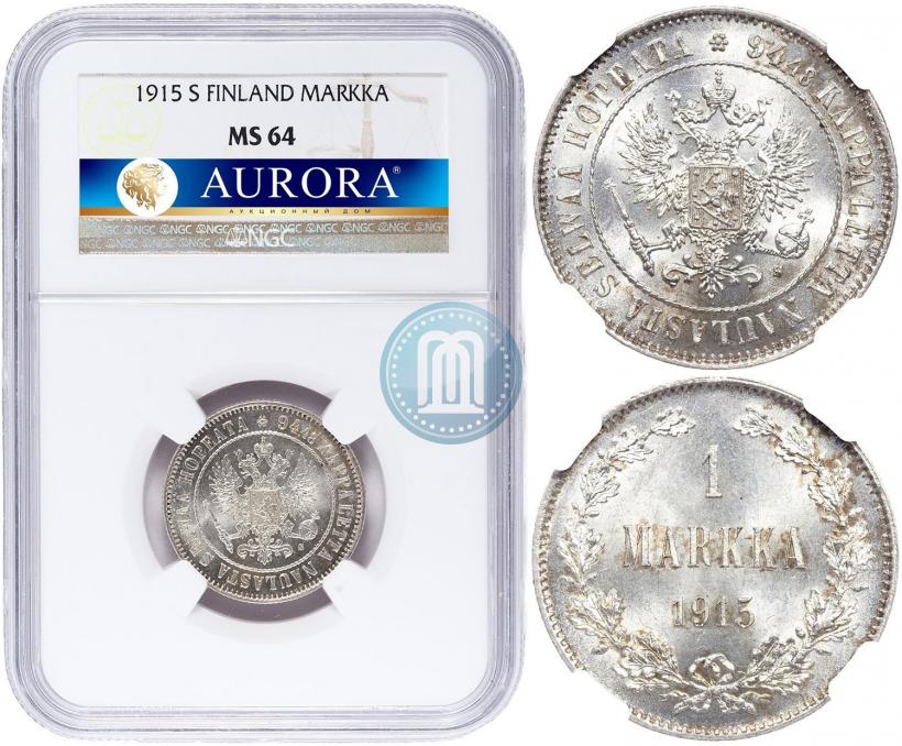 Picture 1 markka 1915 year S 