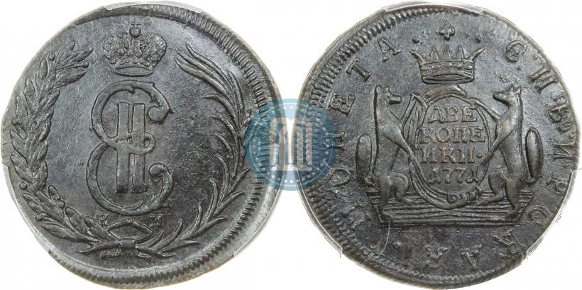 Фото 2 копейки 1771 года КМ 