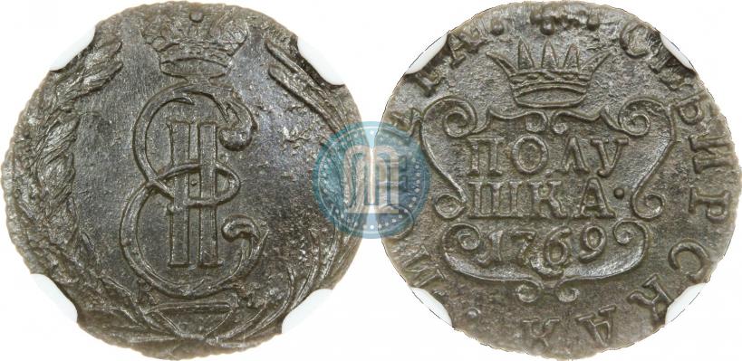 Фото Полушка 1769 года КМ 