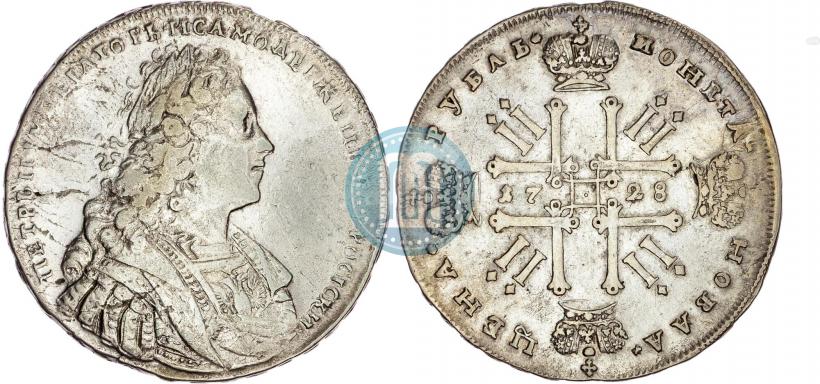 Фото 1 рубль 1728 года  "Тип 1728"