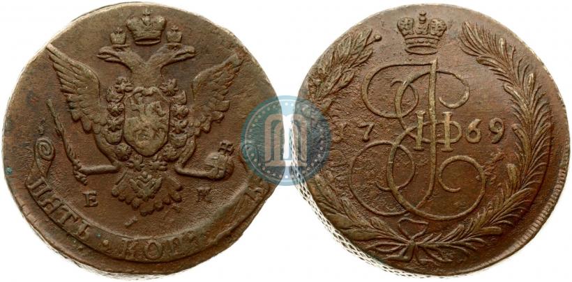 Фото 5 копеек 1769 года ЕМ 