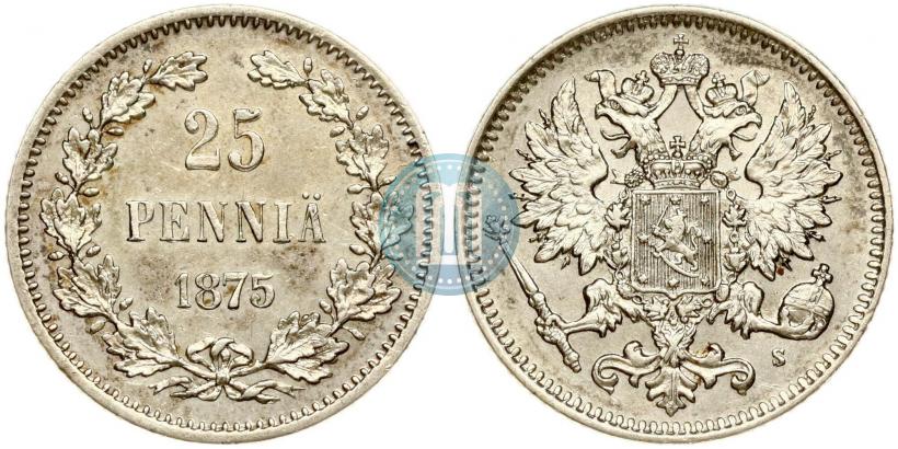 Picture 25 pennia 1875 year S 