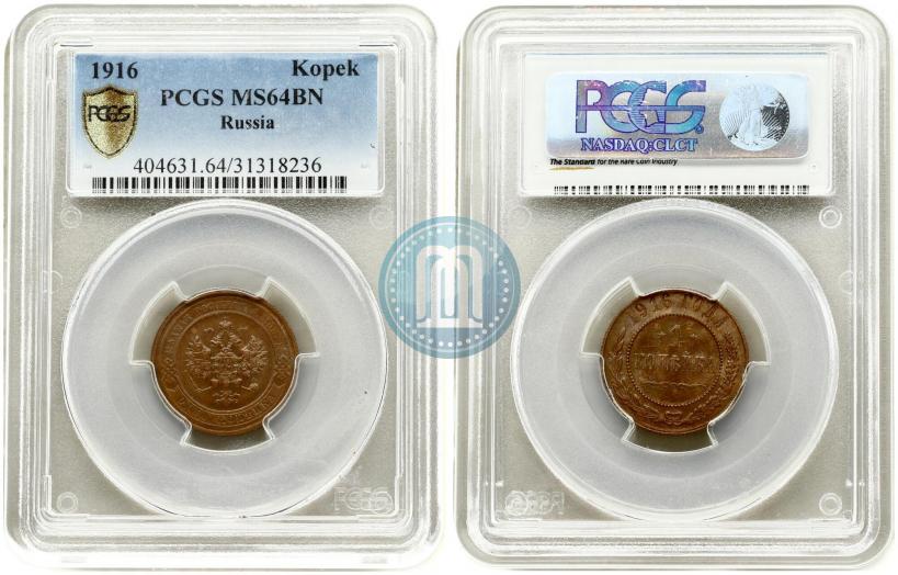 Picture 1 kopeck 1916 year  