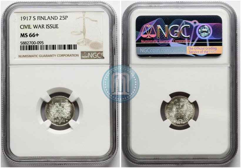 Picture 25 pennia 1917 year S 