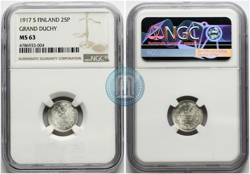 Picture 25 pennia 1917 year S 