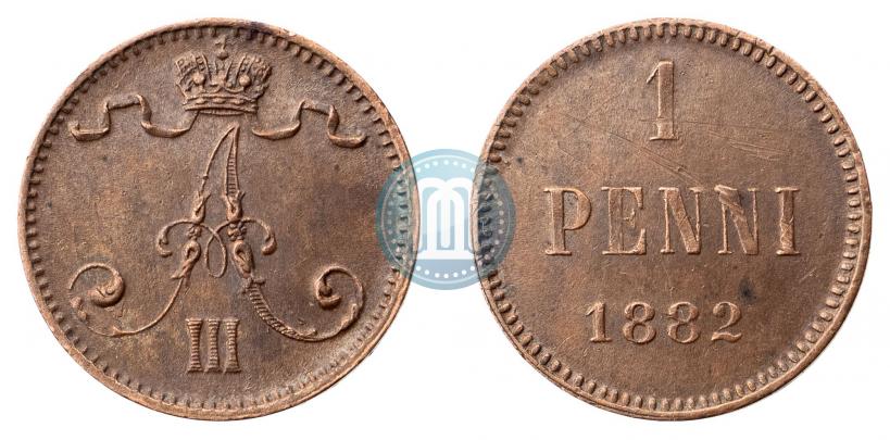 Фото 1 пенни 1882 года  