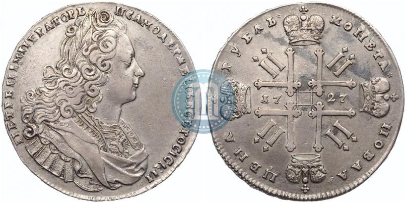 Picture 1 rouble 1727 year  "Moscow type"