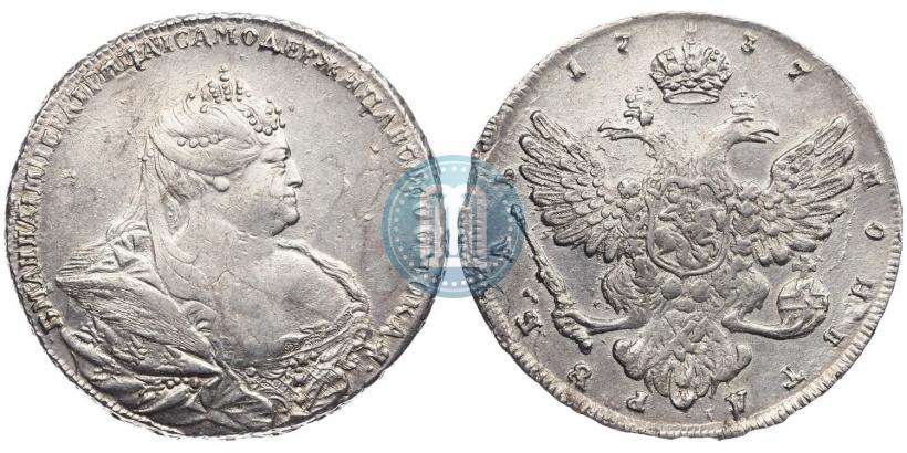 Picture 1 rouble 1737 year  "Moscow type"