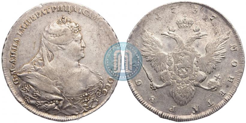 Picture 1 rouble 1737 year  "Portrait by Gedlinger"