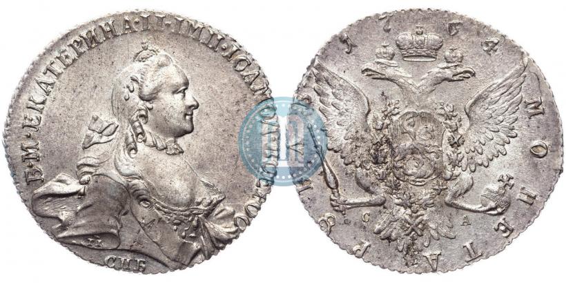 Picture 1 rouble 1764 year СПБ-СА 