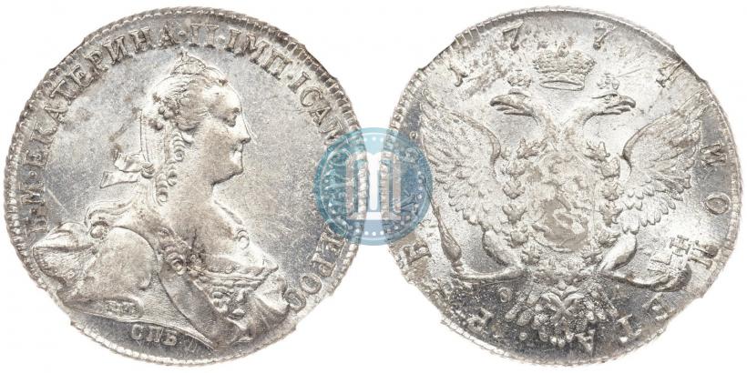 Picture 1 rouble 1774 year СПБ-ФЛ 