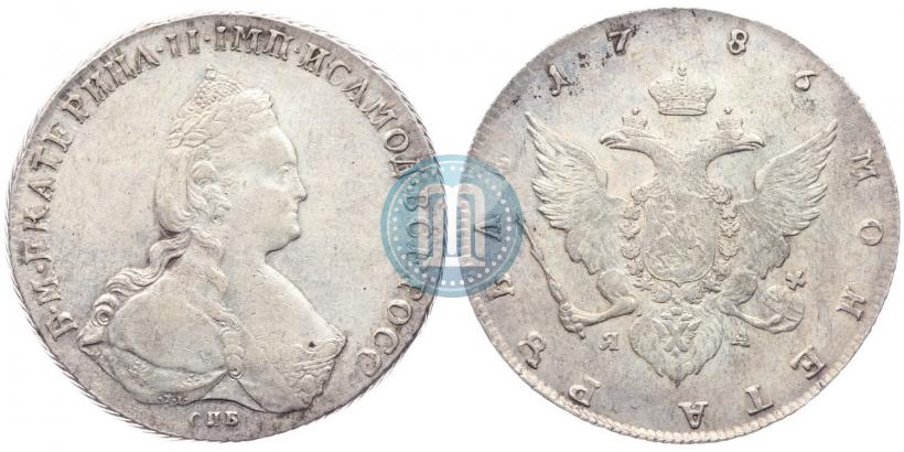 Picture 1 rouble 1786 year СПБ-ЯА 