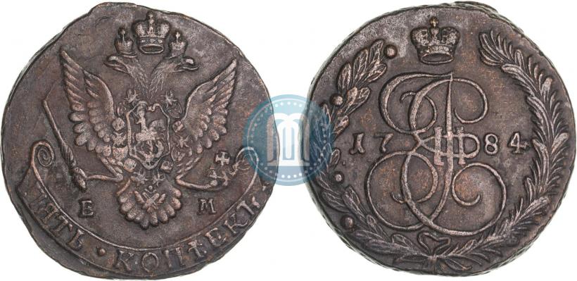 Фото 5 копеек 1784 года ЕМ 