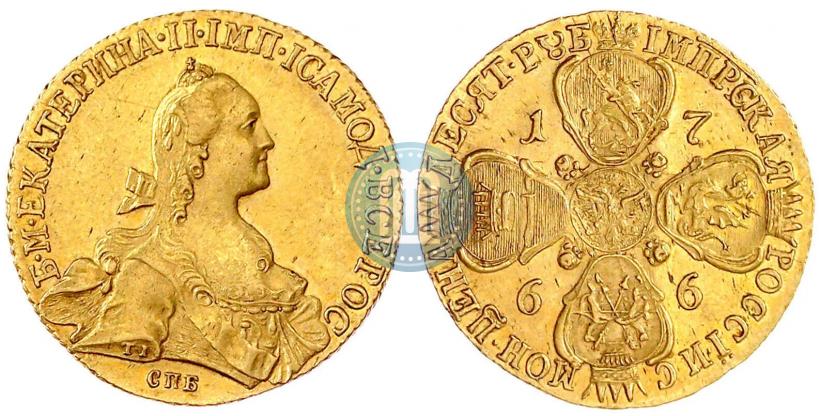 Picture 2 ducats 1749 year  "St. Andrew on the reverse"