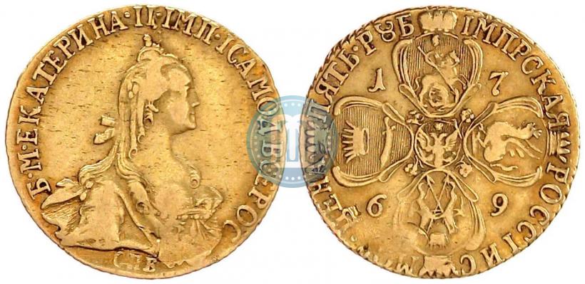 Picture 5 roubles 1773 year СПБ 