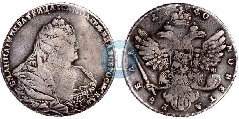 Picture 1 rouble 1740 year  "Moscow type"