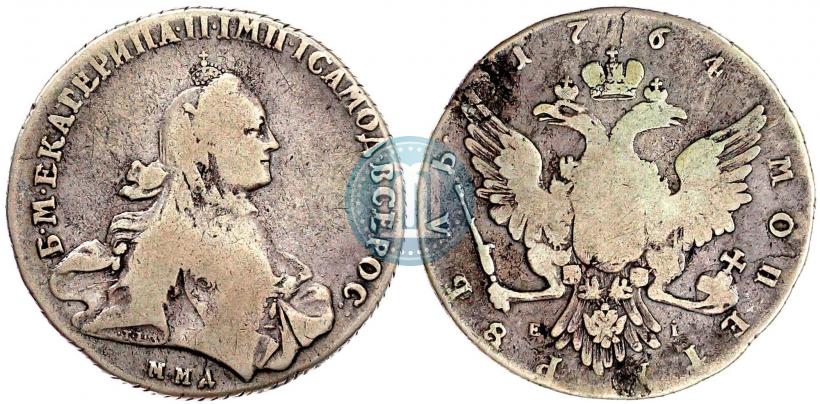 Picture 1 rouble 1764 year ММД-EI 