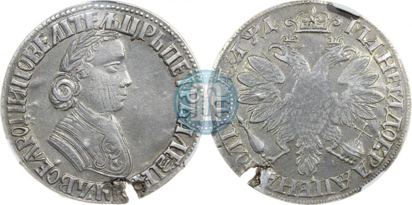 Фото Полтина 1704 года  "Портрет работы Ф. Алексеева"