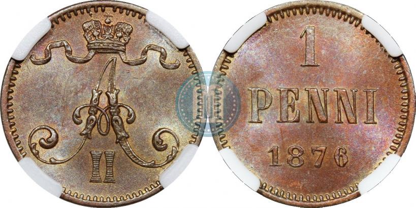 Фото 1 пенни 1876 года  