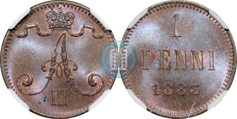 Фото 1 пенни 1883 года  